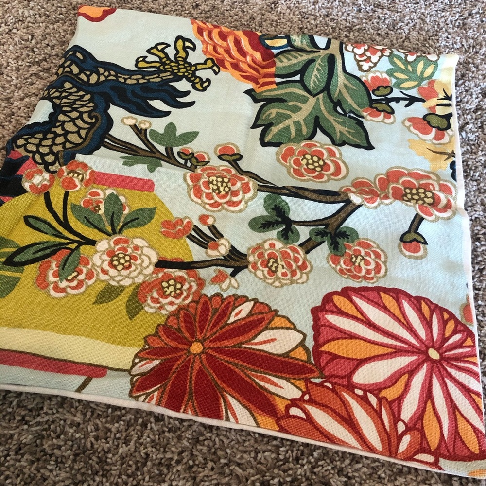 Bespoke Chaing Mai Decorative Pillow Case Cover in Aquamarine